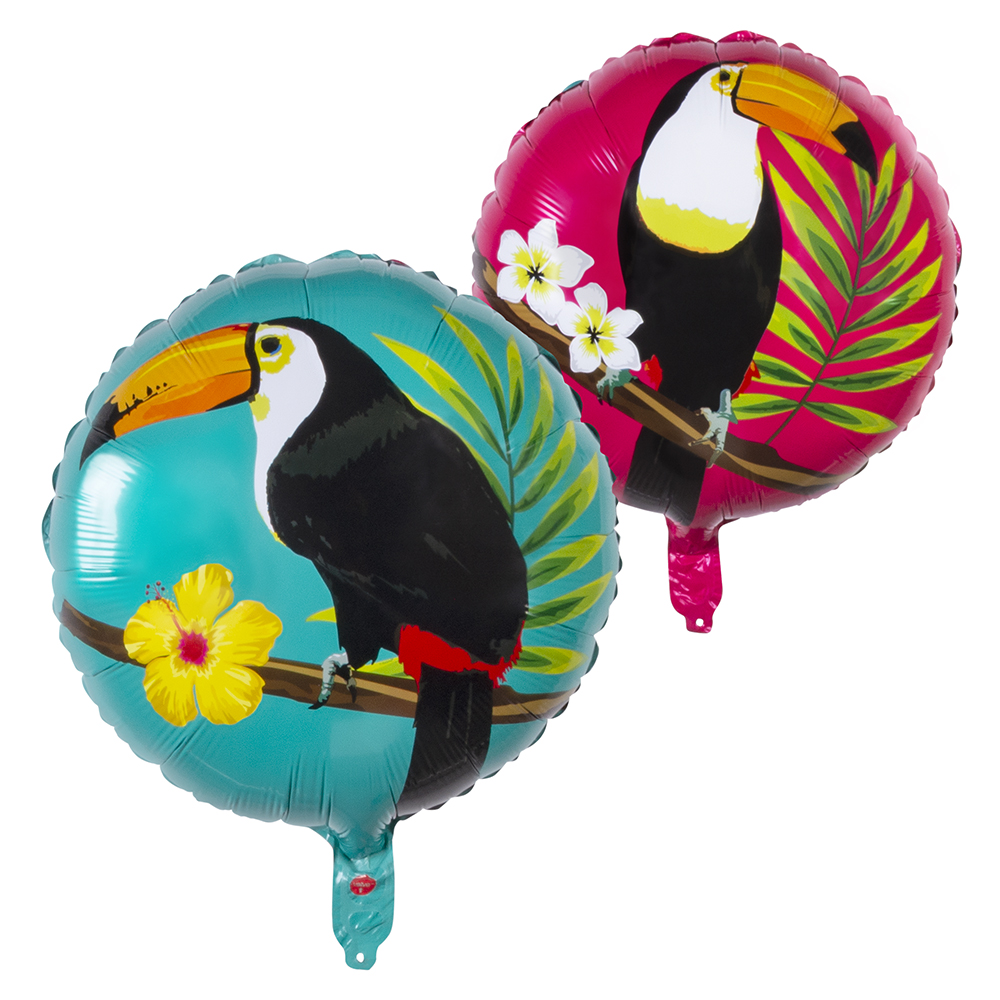 BALLON EN FEUILLE TOUCAN (Ballon aluminium 45 cm)