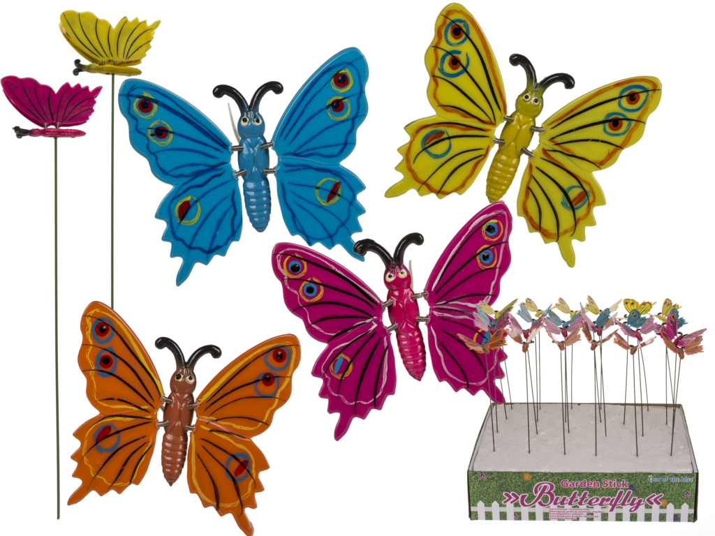 PAPILLON SUR PIC XL (Décoration d'extérieur) Taille 30 cm environ