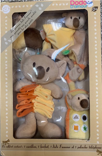 COFFRET DODO D'AMOUR (Pour bébé 1er age - 4 pièces)