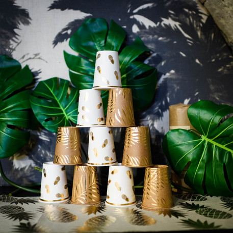 GOBELETS THÈME ANANAS (Pack 8 gobelets)