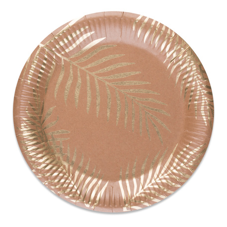 ASSIETTES THÈME TROPICAL (Pack de 8 assiettes 23 cm)