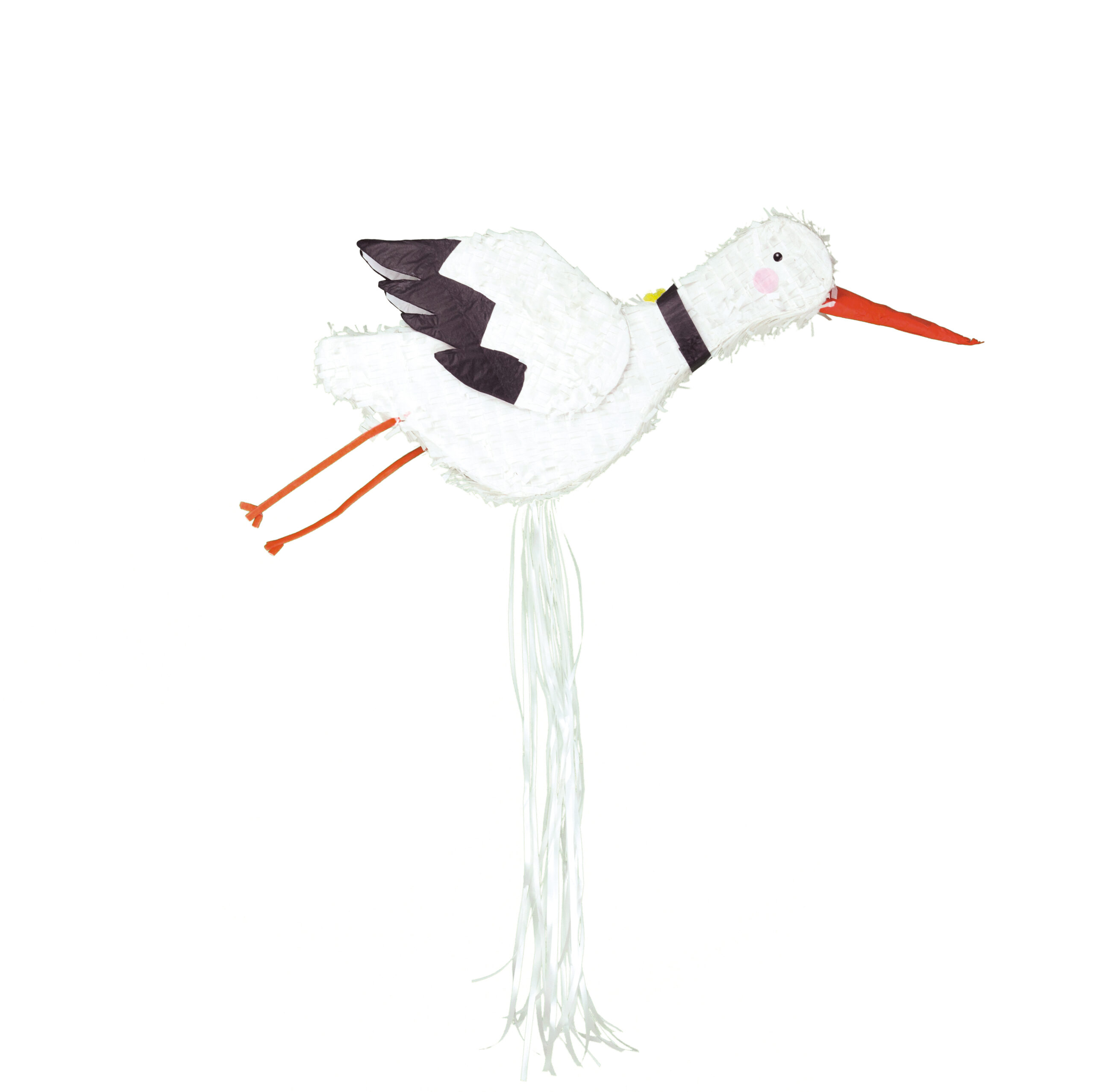 PINATA CIGOGNE NAISSANCE (+ 2 sachets confettis ronds) Bleus et roses – Image 1