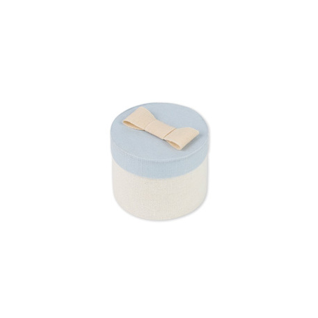 DRAGEES BOITE RONDE BLEUE DÉCO (Cadeau invité 5.3 x 4.5 cm)