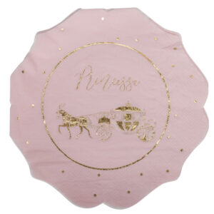 SERVIETTES DE PRINCESSE (Pack de 16 serviettes) Collection rose et or – Image 1