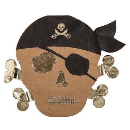 SET DE SERVIETTES PIRATES (16 serviettes 33 x 33 cm)