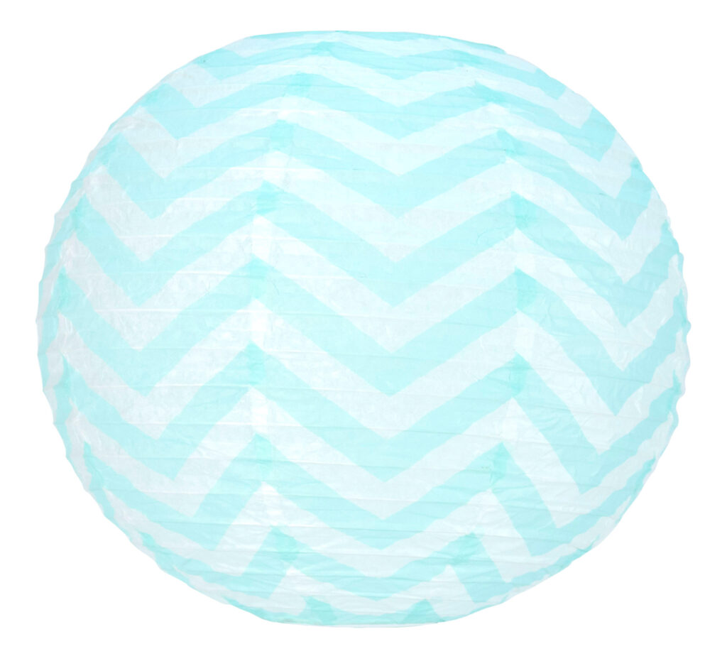 LANTERNE CHEVRON BLEU (Diamètre 35 cm)