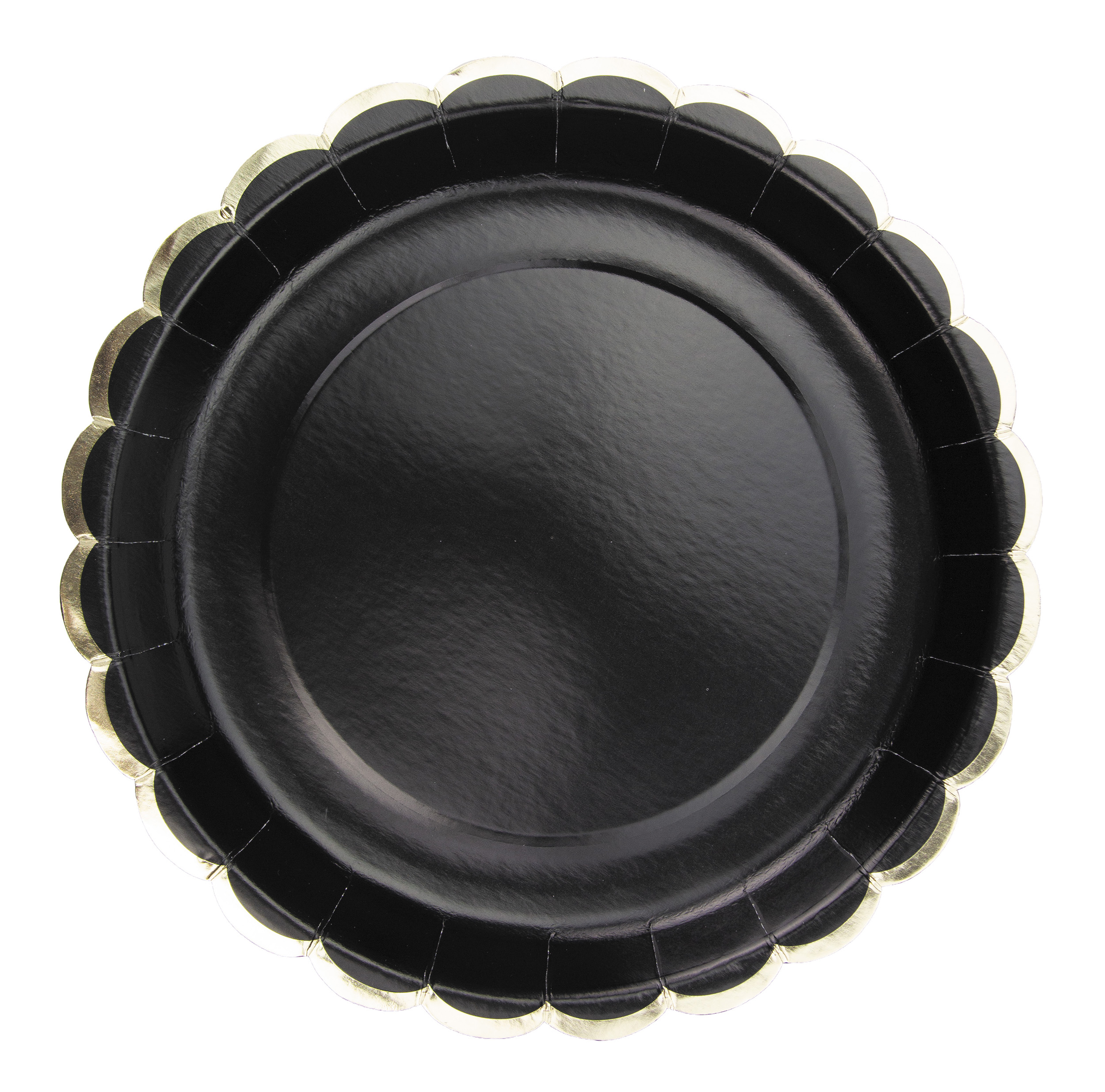 ASSIETTES NOIRES ET OR (Pack de 8 assiettes 23 cm) – Image 2