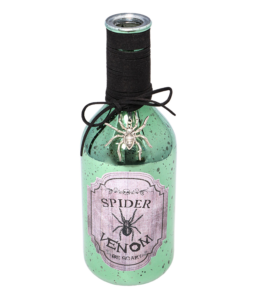 FLACON VENIN D'ARAIGNÉE (Bouteille déco Halloween)