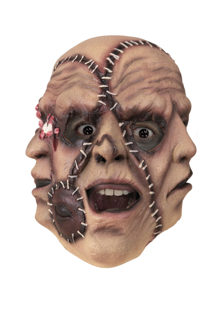 MASQUE MONSTRE A 3 TÊTES (Masque en latex)