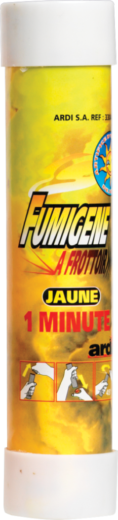 FUMIGÈNES A MAIN 1 MN (avec frottoir - 7 coloris) Fumigènes à frottoir