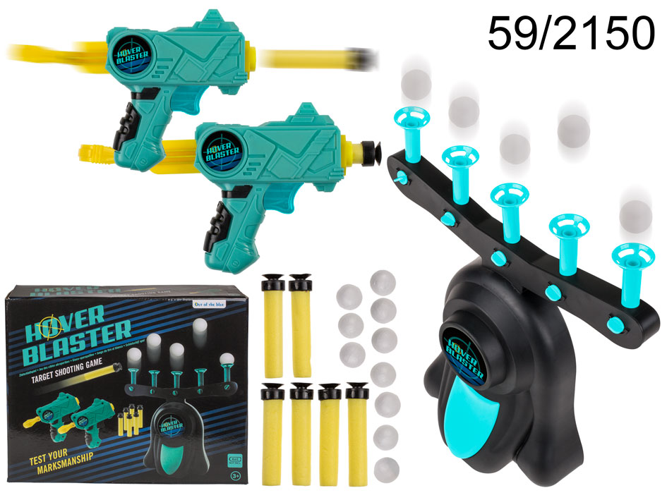 JEU CIBLE DE TIR A BALLES (Avec balles flottantes) Coffret avec 2 pistolets