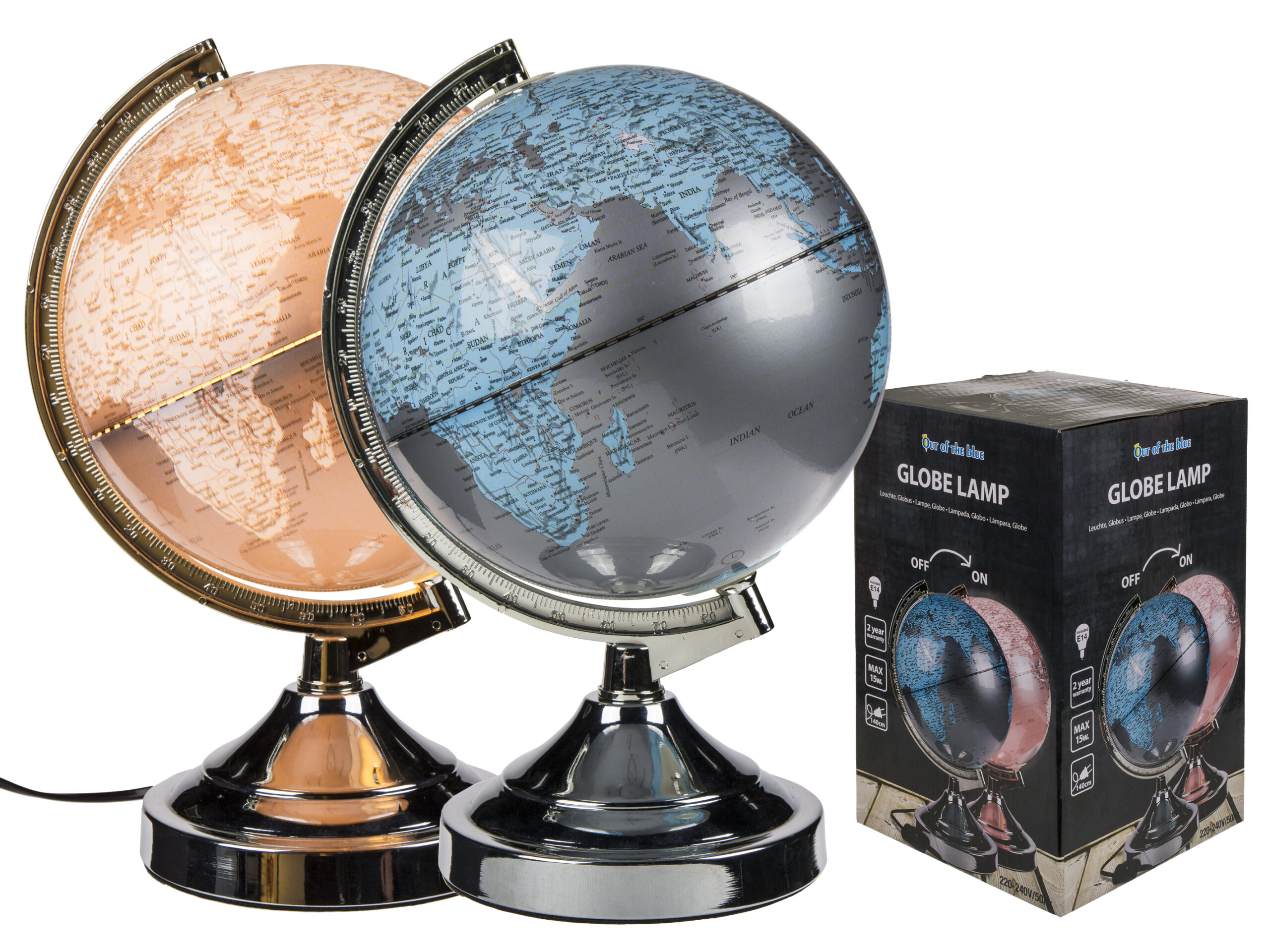 LAMPE GLOBE TERRESTRE (Diamètre 31 cm) – Image 1