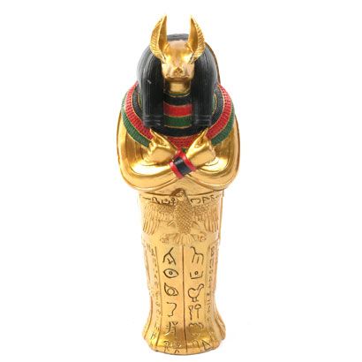 SARCOPHAGE ÉGYPTIEN (Anubis, Momie 22 x 9.5 cm)