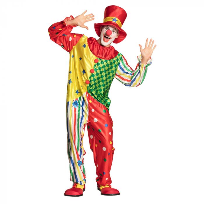 DÉGUISEMENT DE CLOWN (Combinaison et chapeau) Tailles adultes