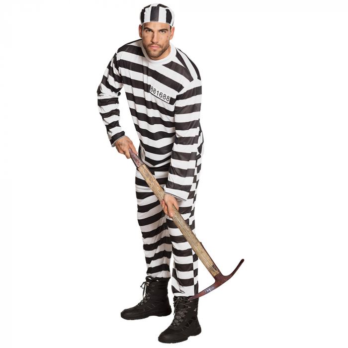 DÉGUISEMENT PRISONNIER (Taille unique adulte M/L)