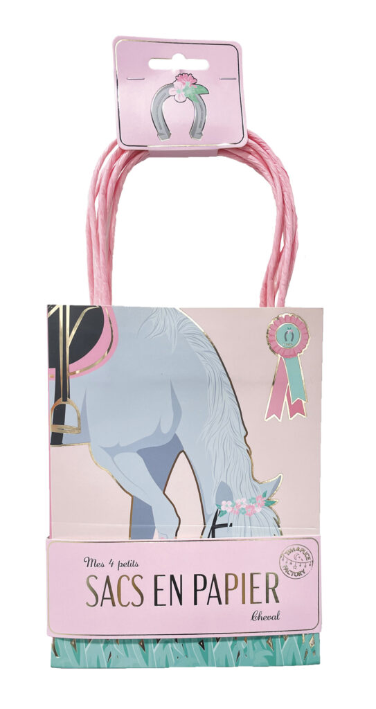 SACS EN PAPIER CHEVAL (Pack 4 sacs 15 x 20 cm)