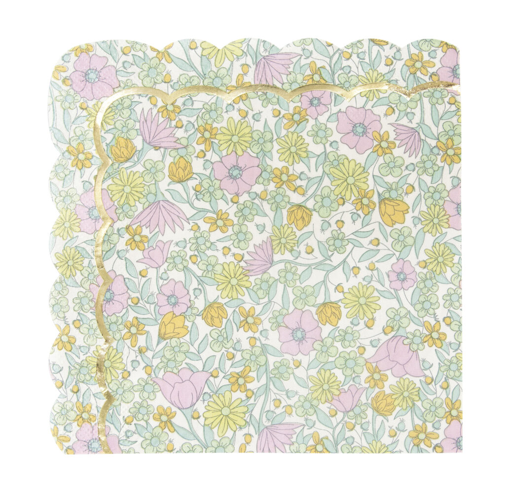 SERVIETTES THÈME LIBERTY (16 serviettes - 33 x 33 cm)