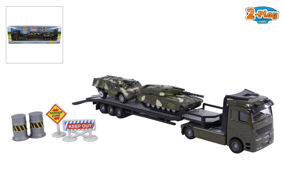 CAMION TRANSPORT ARMÉE (Camion militaire 24 cm) Métal et plastique