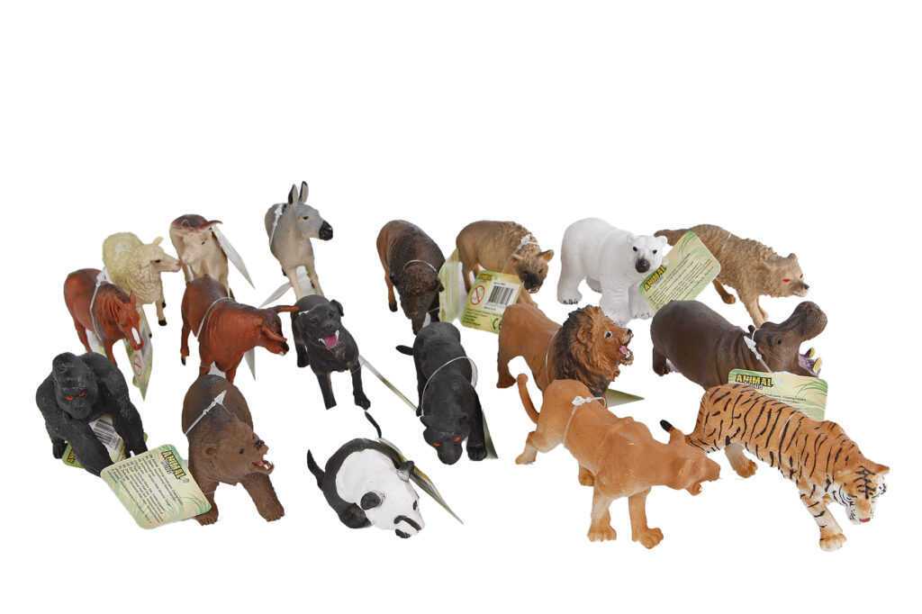 PACK ANIMAUX ASSORTIS (36 pièces - 18 modèles) Tailles de 9 à 11 cm