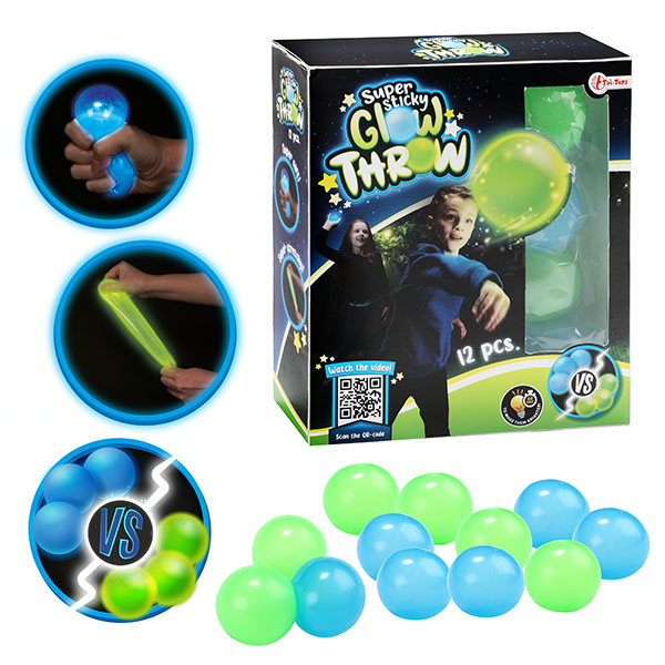 BALLES SPLASH STICKY (Balles phosphorescentes) Pack 12 balles - Démo vidéo