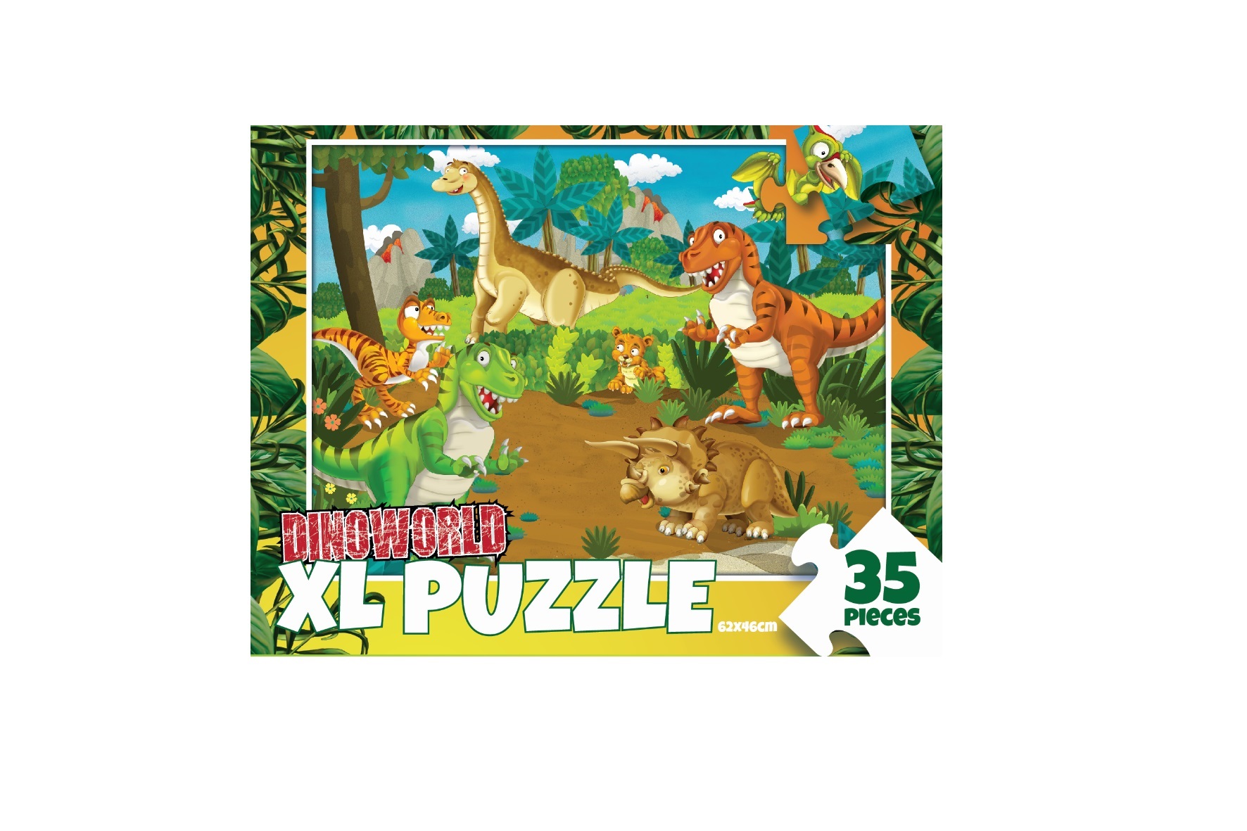 PUZZLE THÈME DINOSAURES (Dimension XL 62 x 46 cm) Puzzle 35 pièces – Image 1