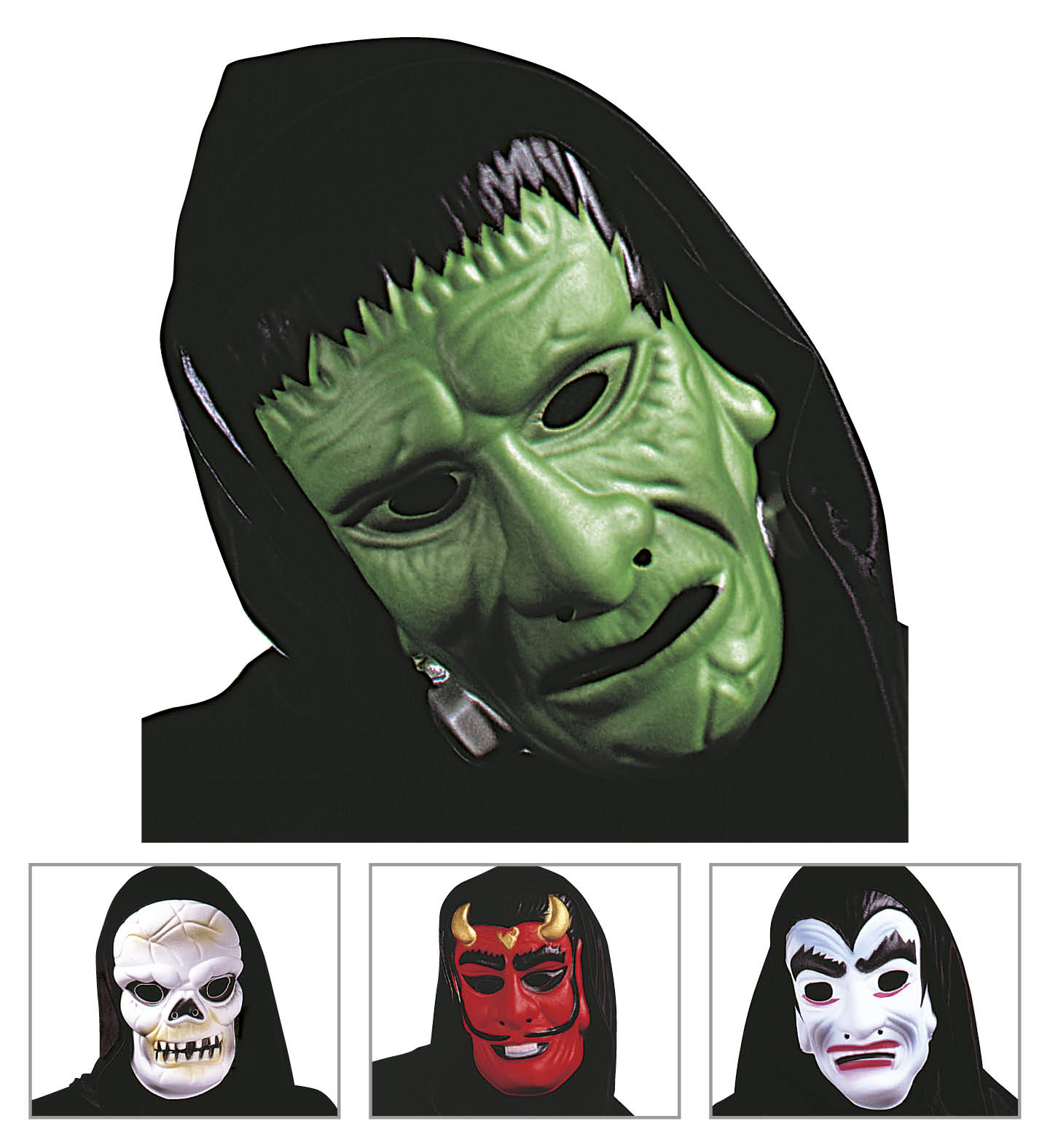 MASQUE MONSTRE CAPUCHE (Masque en plastique) – Image 1