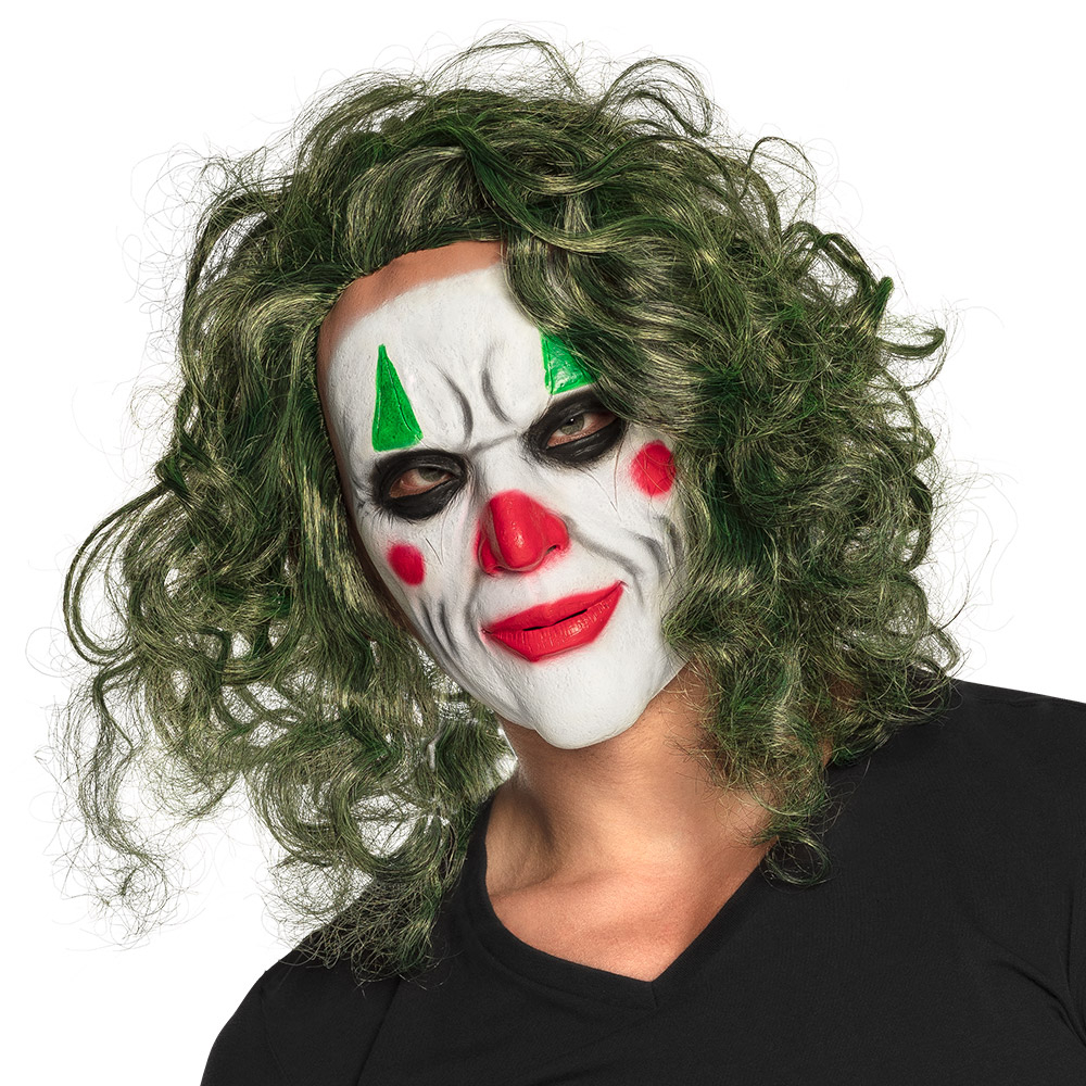 MASQUE DE CLOWN LATEX (Masque latex et cheveux)
