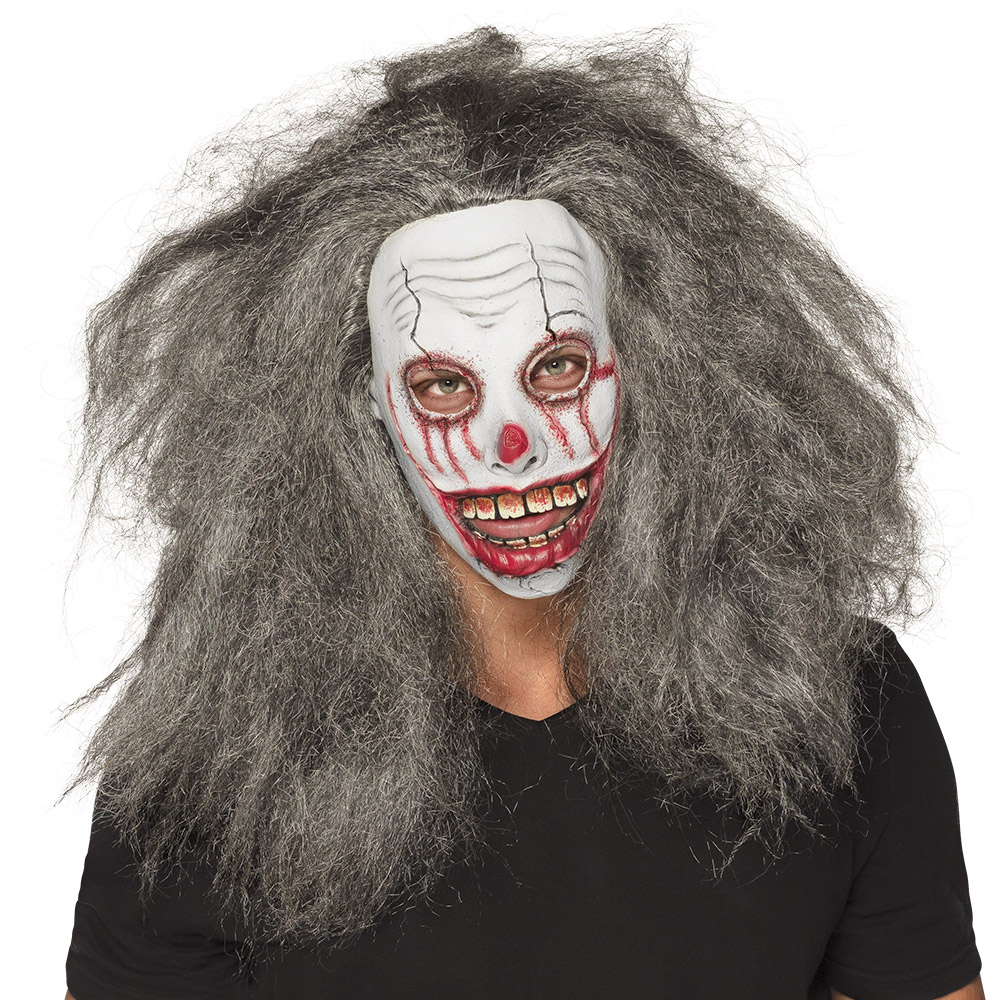 MASQUE CLOWN SANGLANT (Masque latex et cheveux)