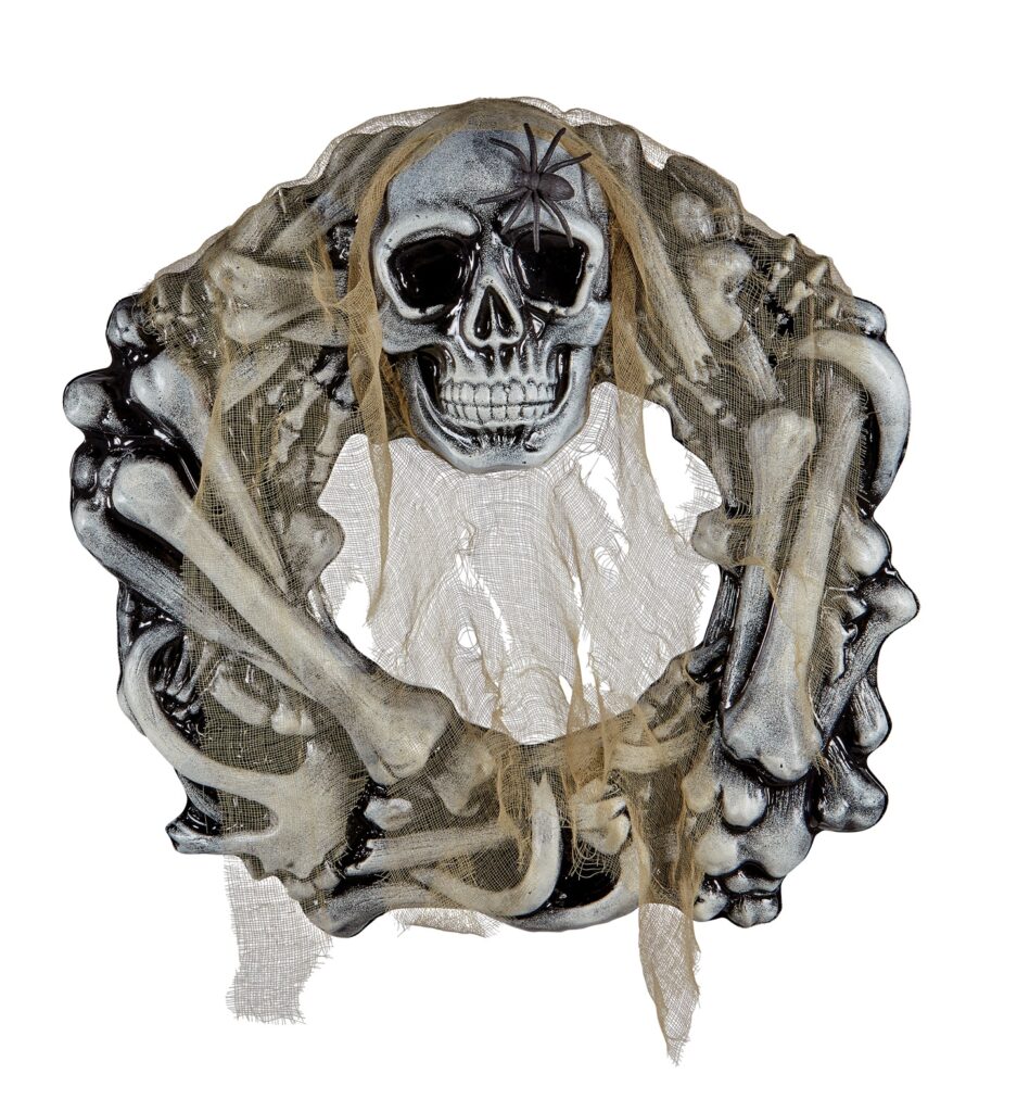 COURONNE OS DE SQUELETTE (Diamètre 50 cm)