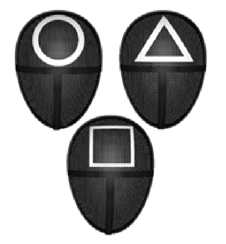 MASQUE SQUID GAME (Masque noir de Worker) Pack promo 24 pièces