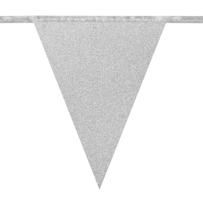 GUIRLANDE A PAILLETTES (Guirlande à fanions de 6 m) 3 coloris au choix