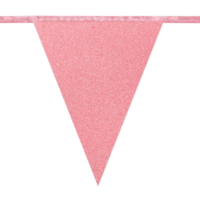 GUIRLANDE A PAILLETTES (Guirlande à fanions de 6 m) 3 coloris au choix