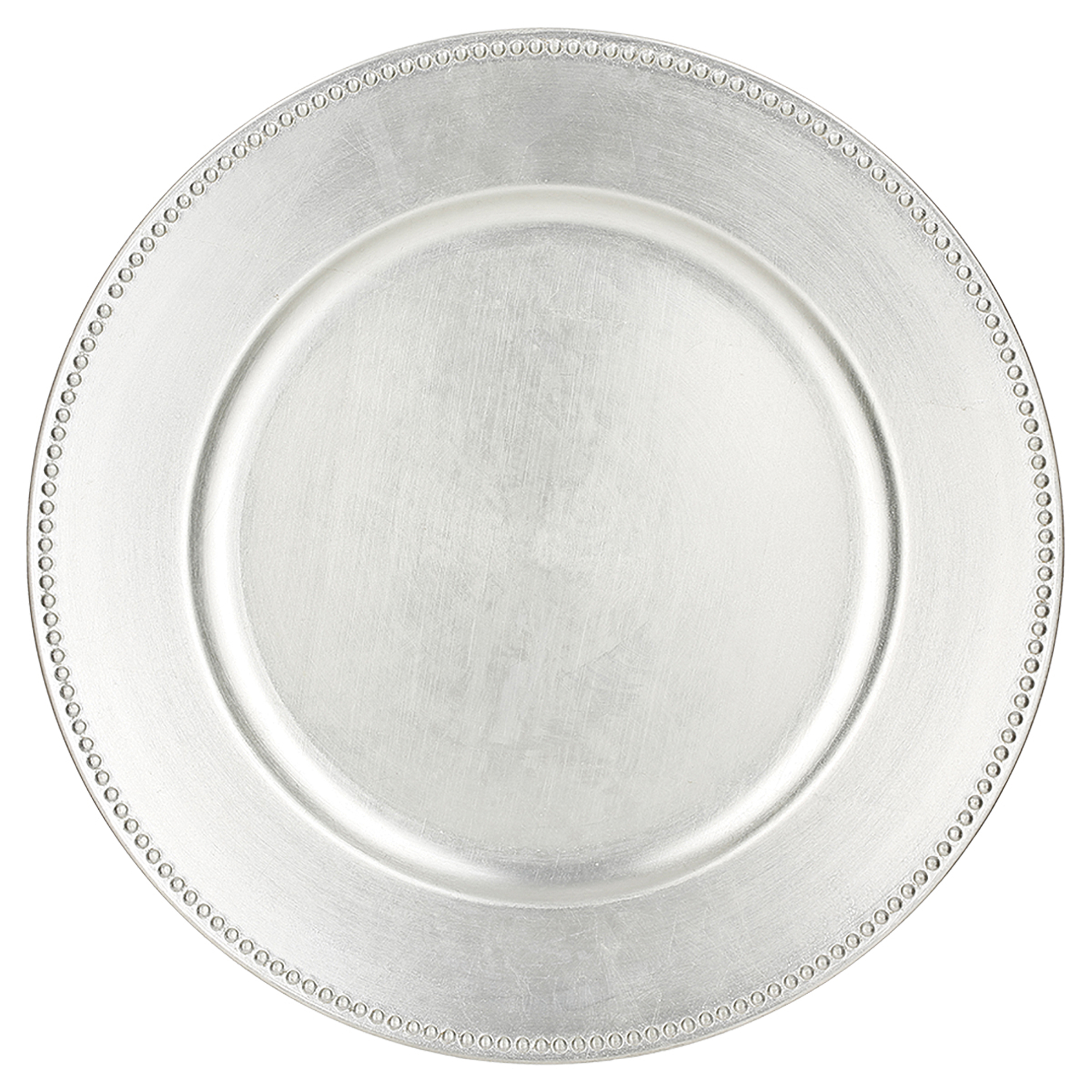 ASSIETTES CROCO ARGENT (Lot 24 pièces - 33 cm) – Image 1