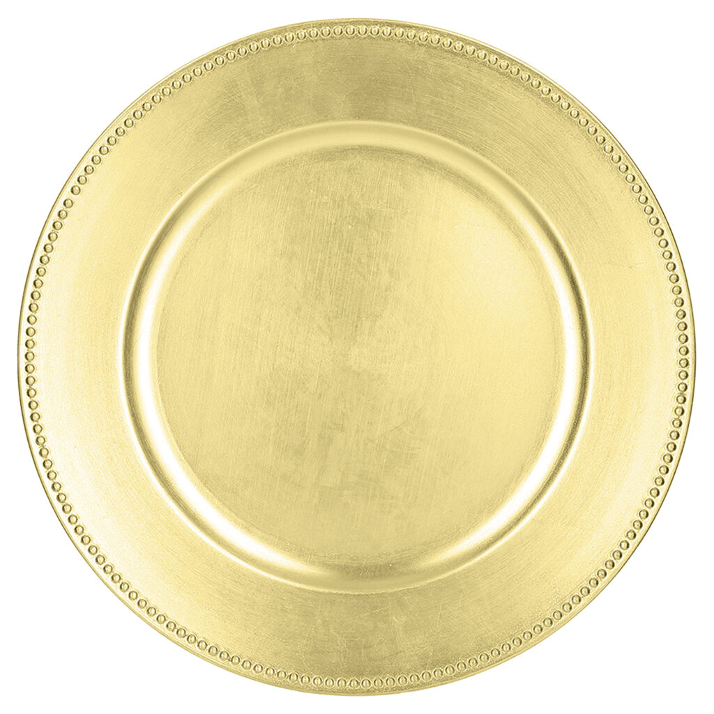ASSIETTE DORÉES (Lot 24 pièces - 33 cm)