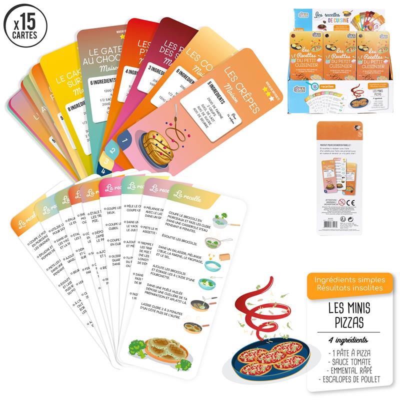 CARTES DU PETIT CUISINIER (Pack de 15 cartes recettes)