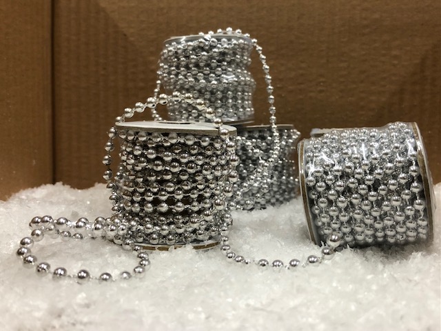GUIRLANDE MICRO PERLES (Longueur 3.50 mètres) Perles argentées