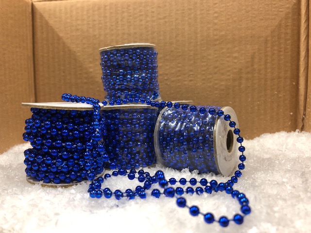 GUIRLANDE MICRO PERLES (Longueur 3.50 mètres) Perles bleues