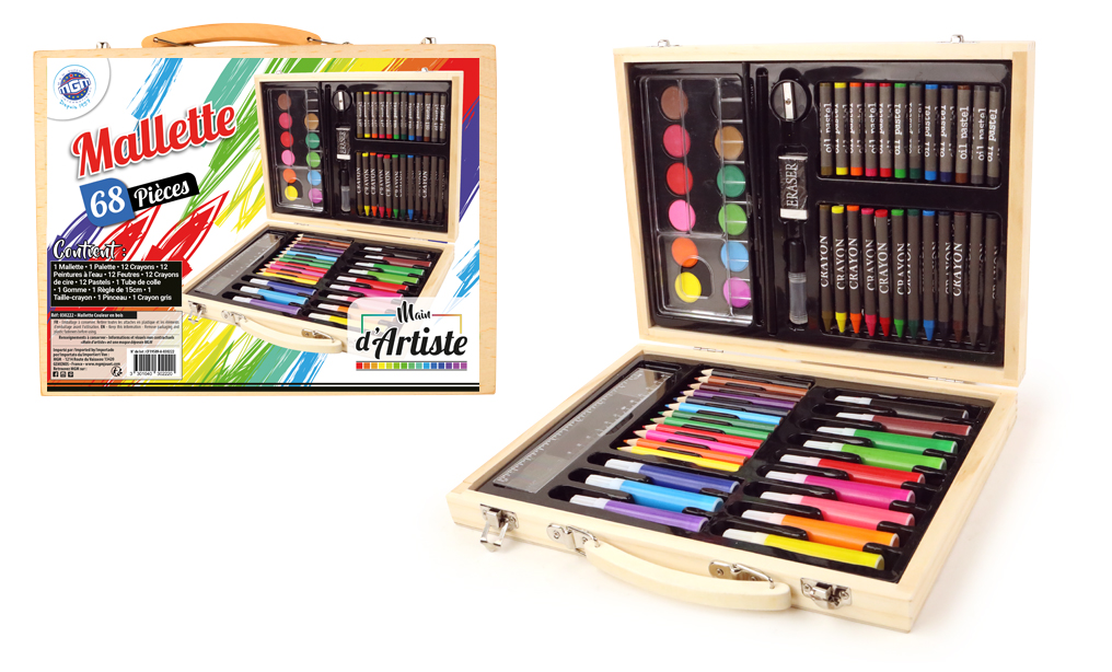 MALLETTE DU PETIT ARTISTE (Coffret 68 pièces)