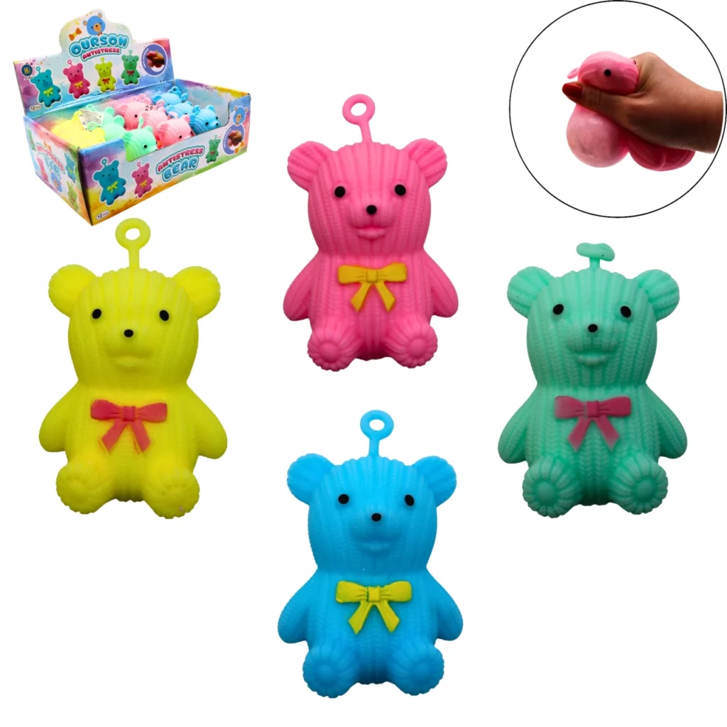 BOX OURS ANTI STRESS (Pack 12 pièces 10 cm)