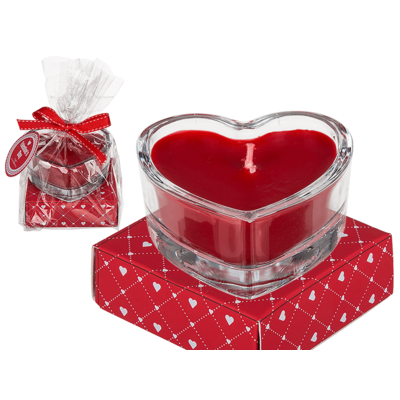 BOUGIE EN COEUR (Dimension 8 x 8 cm)