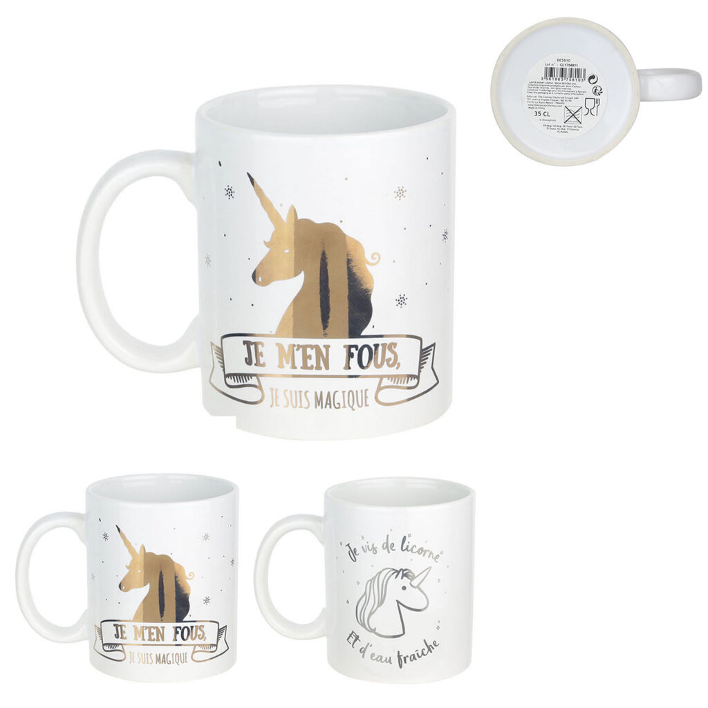MUG LICORNE MESSAGE (Contenance - 35 cl)