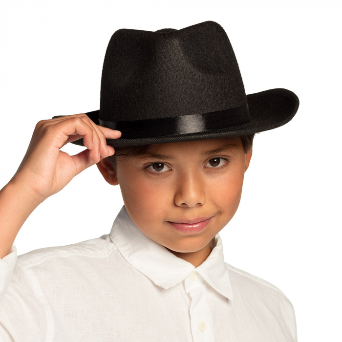 BORSALINO NOIR ENFANT (Chapeau de gangster)