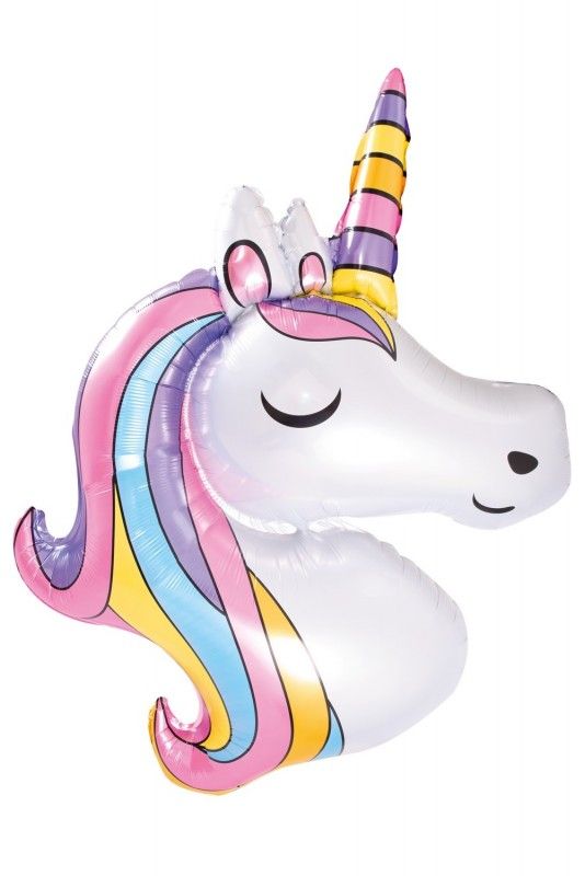 BALLON LICORNE PASTEL (Ballon aluminium) Dimension 62 x 86 cm