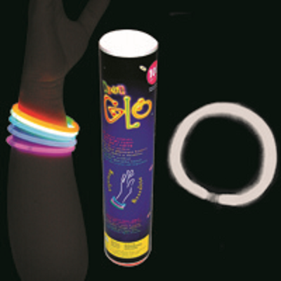 BRACELETS LUMINEUX FUN (Tube 100 pièces - 6 coloris) Tube à la couleur glowstick