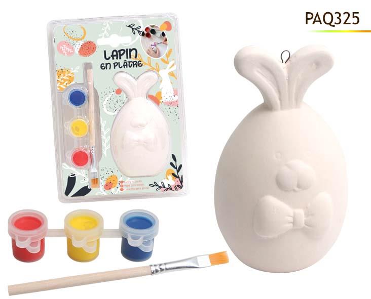 LAPIN EN PLÂTRE A PEINDRE (Sachet lapin + peinture)