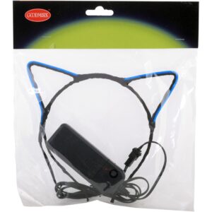 SERRE TÊTE CHAT NÉON (Oreilles à led - 2 coloris piles non fournies) – Image 1