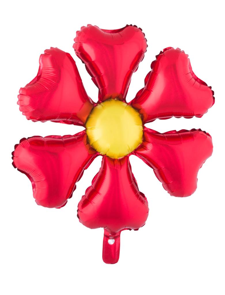 BALLON FLEUR MÉTALLIQUE (Ballon 3 coloris 55 x 70 cm)