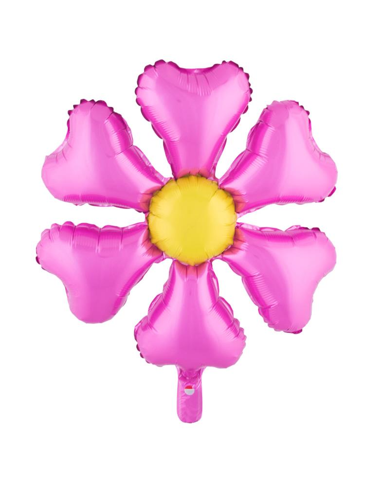 BALLON FLEUR MÉTALLIQUE (Ballon 3 coloris 55 x 70 cm)