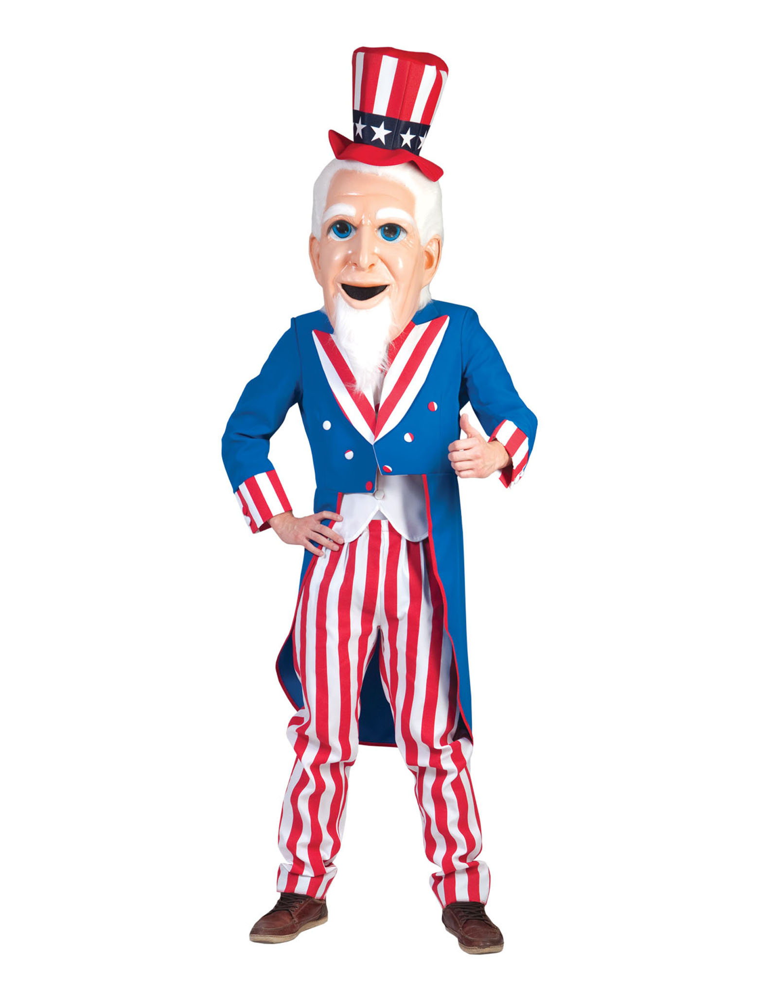 MASCOTTE ONCLE SAM (Taille unique pour adulte) Version de luxe – Image 1