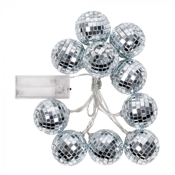 GUIRLANDE BOULES DISCO (Boules à facettes - 140 cm) Guirlande lumineuse